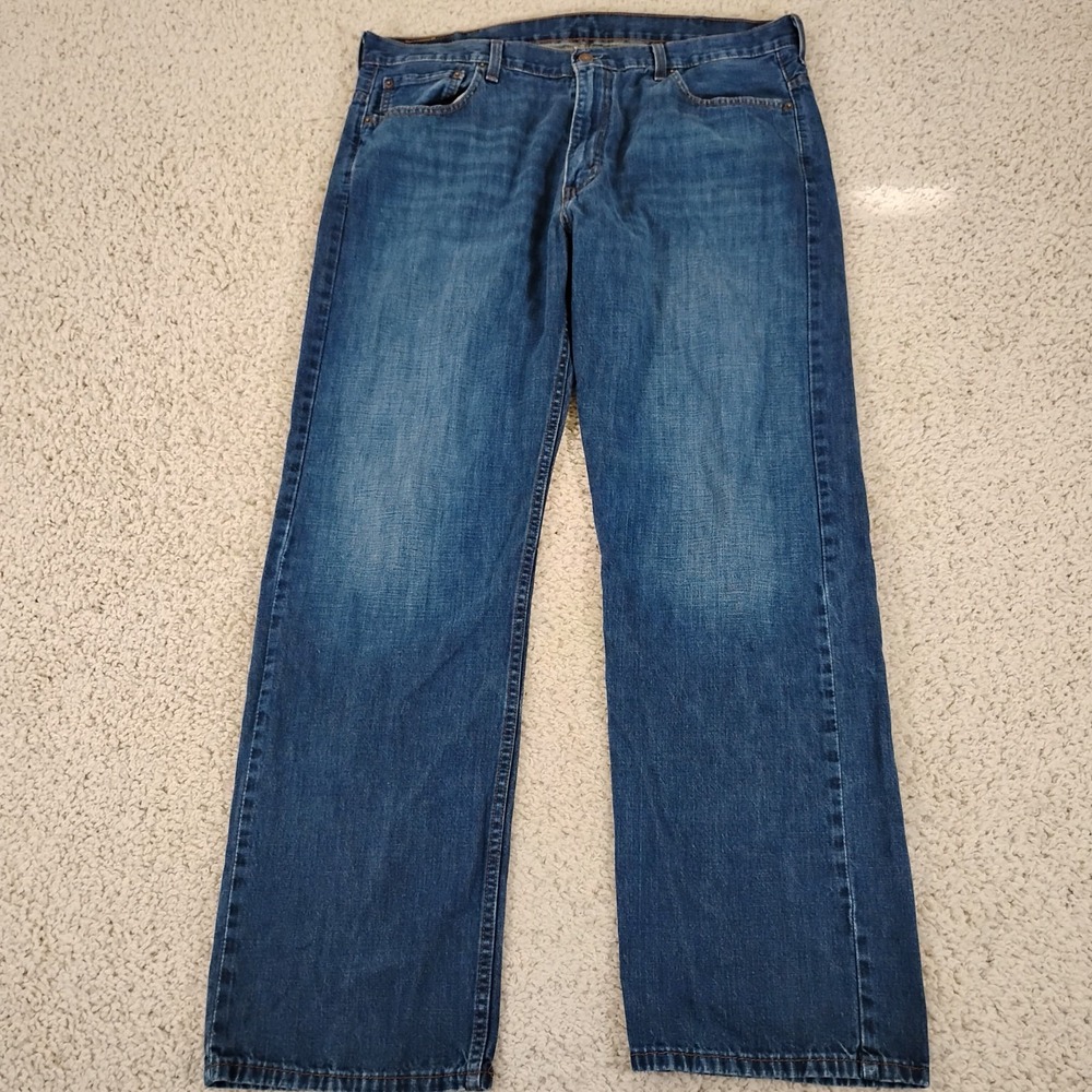 Levis Jeans Mens 38x34 Blue 569 Loose Straight Denim Faded Cotton Work Chore Y2K